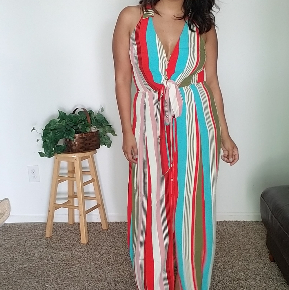 FANCY SEEING YOU HERE STRIPE MAXI DRESS - Picture 10 of 13
